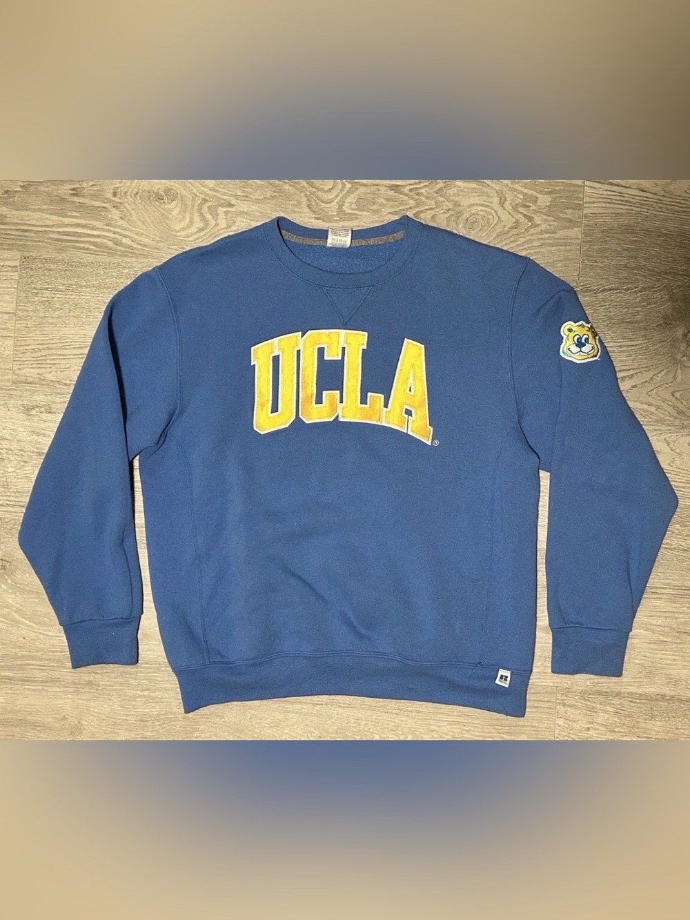 Vintage Russell Athletic UCLA Blue Crewneck Sweatshirt with Gold Lettering